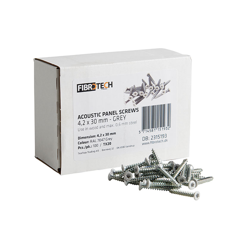 FibrotechDenmark Panel Screws Grey - Tx. 20